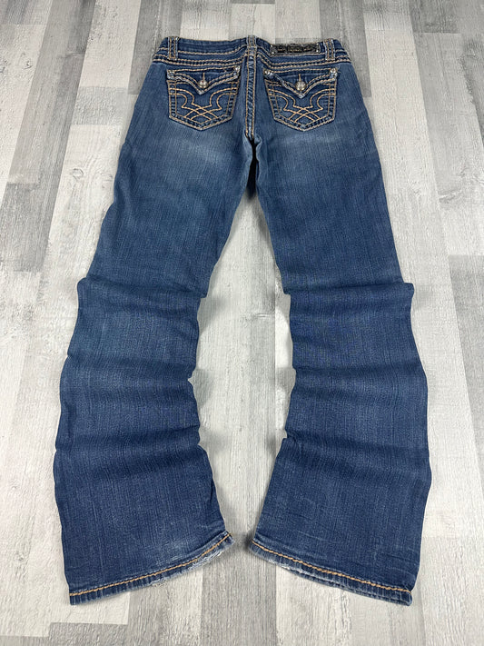 Vintage Low Waist Y2K Flared Jeans With Backpocket Design